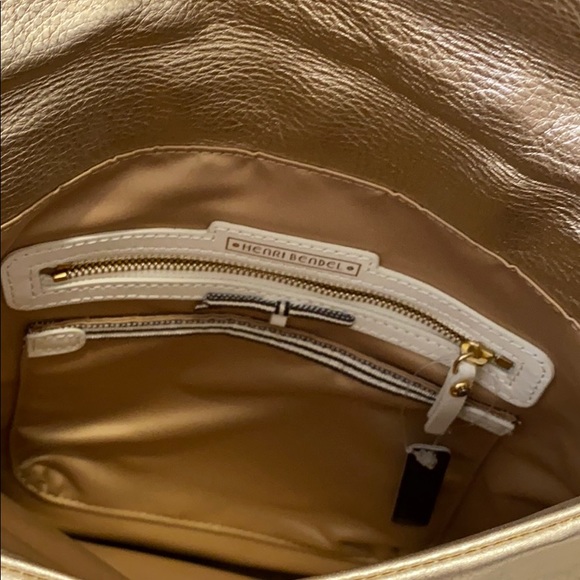 Henri Bendel Metallic Gold Crossbody Bag - Picture 5 of 7